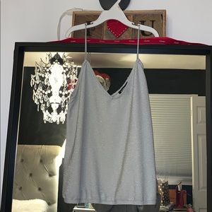 Express silver sparkly tank